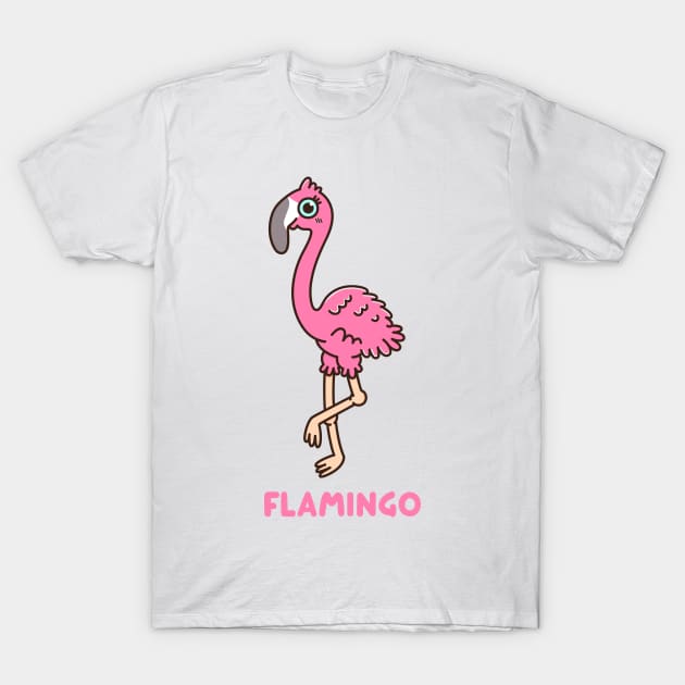 Kawaii flamingo T-Shirt by Viaire